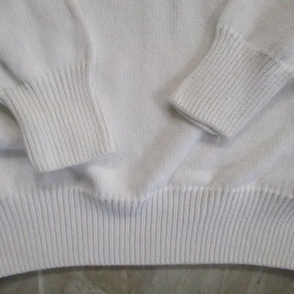 Vintage Preppy Sweater sz XL White Frat Y2K - Picture 5 of 8